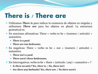 There is / There are con partes de la casa PPT There is / There are con partes de la casa PPT
