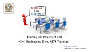 Training and Placement Cell
Civil Engineering Dept. KITS Warangal
Vijay Suryawanshi
Asst.Prof and T&P Faculty Coordinator
 