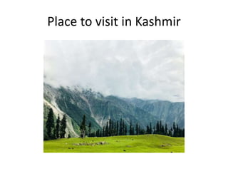Place to visit in Kashmir
 