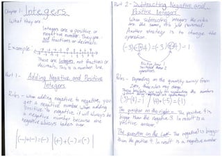Place value and integers