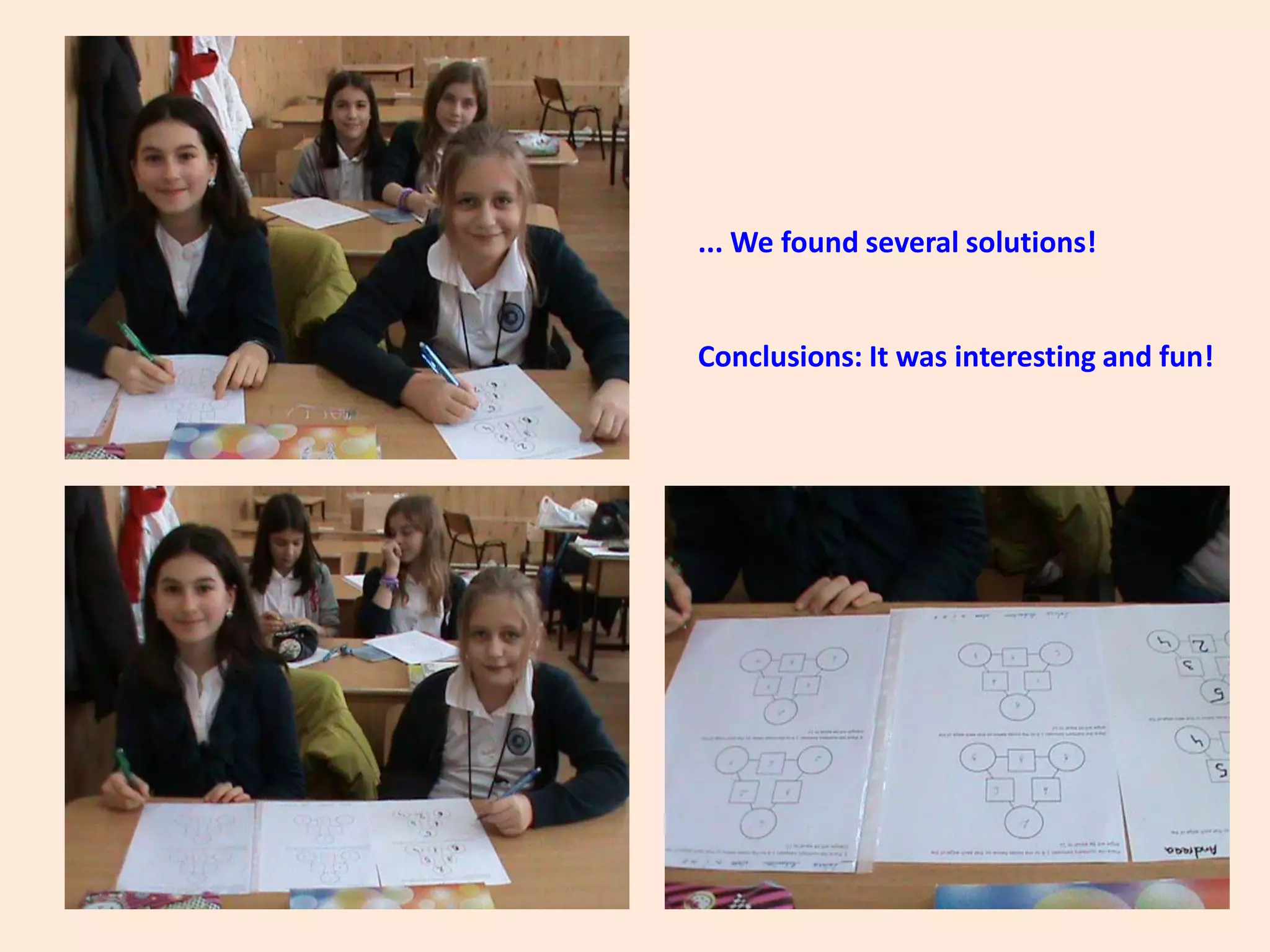 ... We found several solutions!


Conclusions: It was interesting and fun!
 