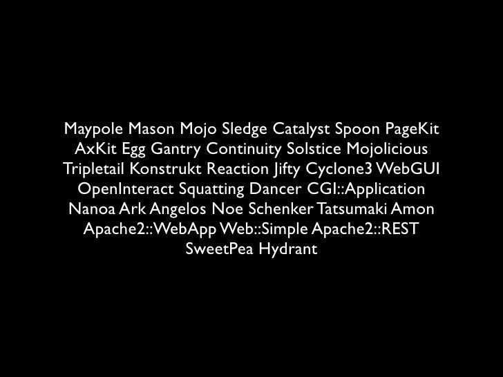 Plack Perl Superglue For Web Frameworks And Servers