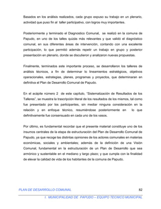 plan de desarrollo comunal Papudo 2012-2013 | PDF
