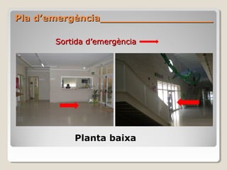 SortidaSortida d’emergènciad’emergència
Pla d’emergència__________________Pla d’emergència__________________
Planta baixa
 