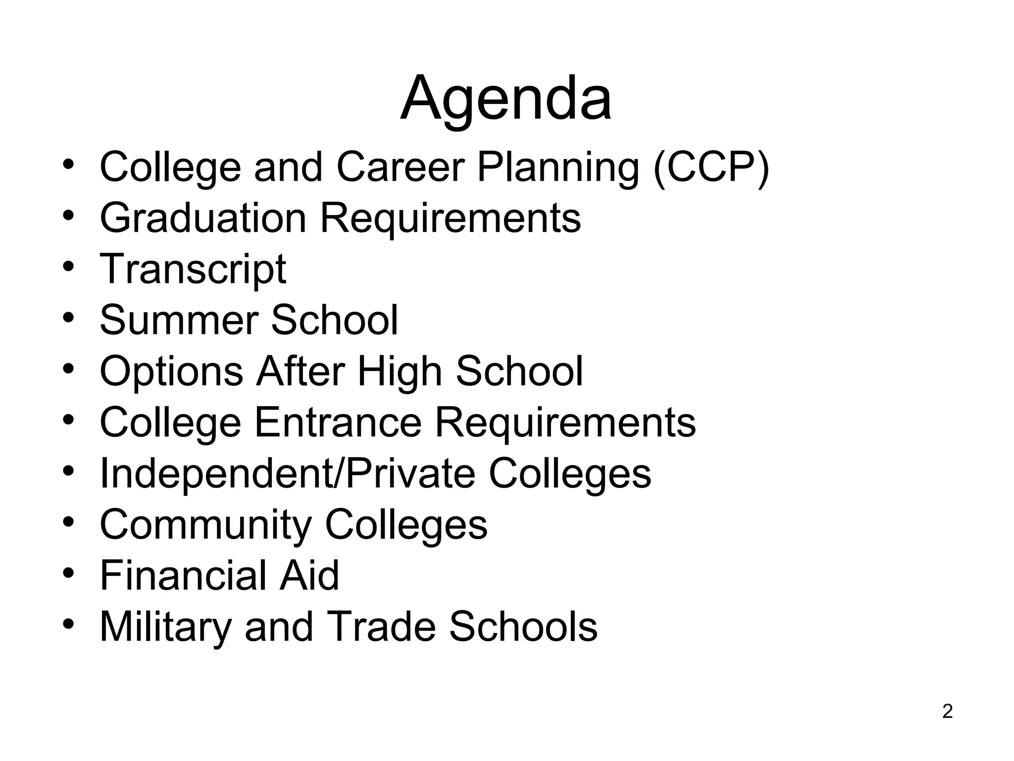 College and Career Planning (CCP) for California Students | PPT