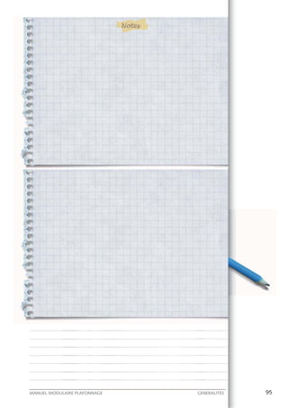 95MANUEL MODULAIRE PLAFONNAGE GENERALITES
Notes
 