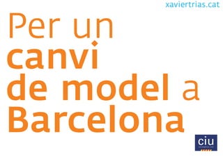 Per un canvi de model a Barcelona