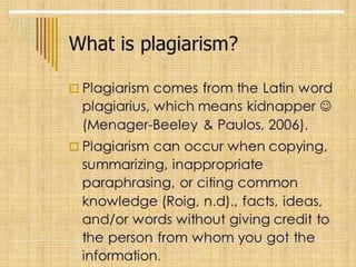 Plagarism