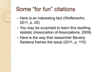 Plagiarism And Citation Spring 12 Apa