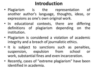 Plagiarism- A Malpractice in Academia | PPTX