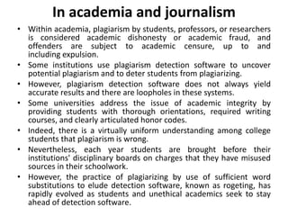 Plagiarism- A Malpractice in Academia | PPTX