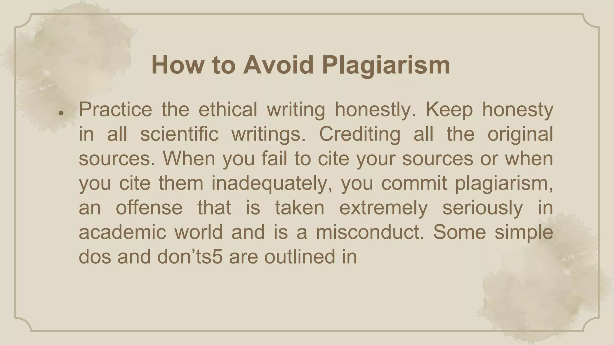 Plagiarism; How to Know and How to Avoid it? In Research Methodology | PPTX