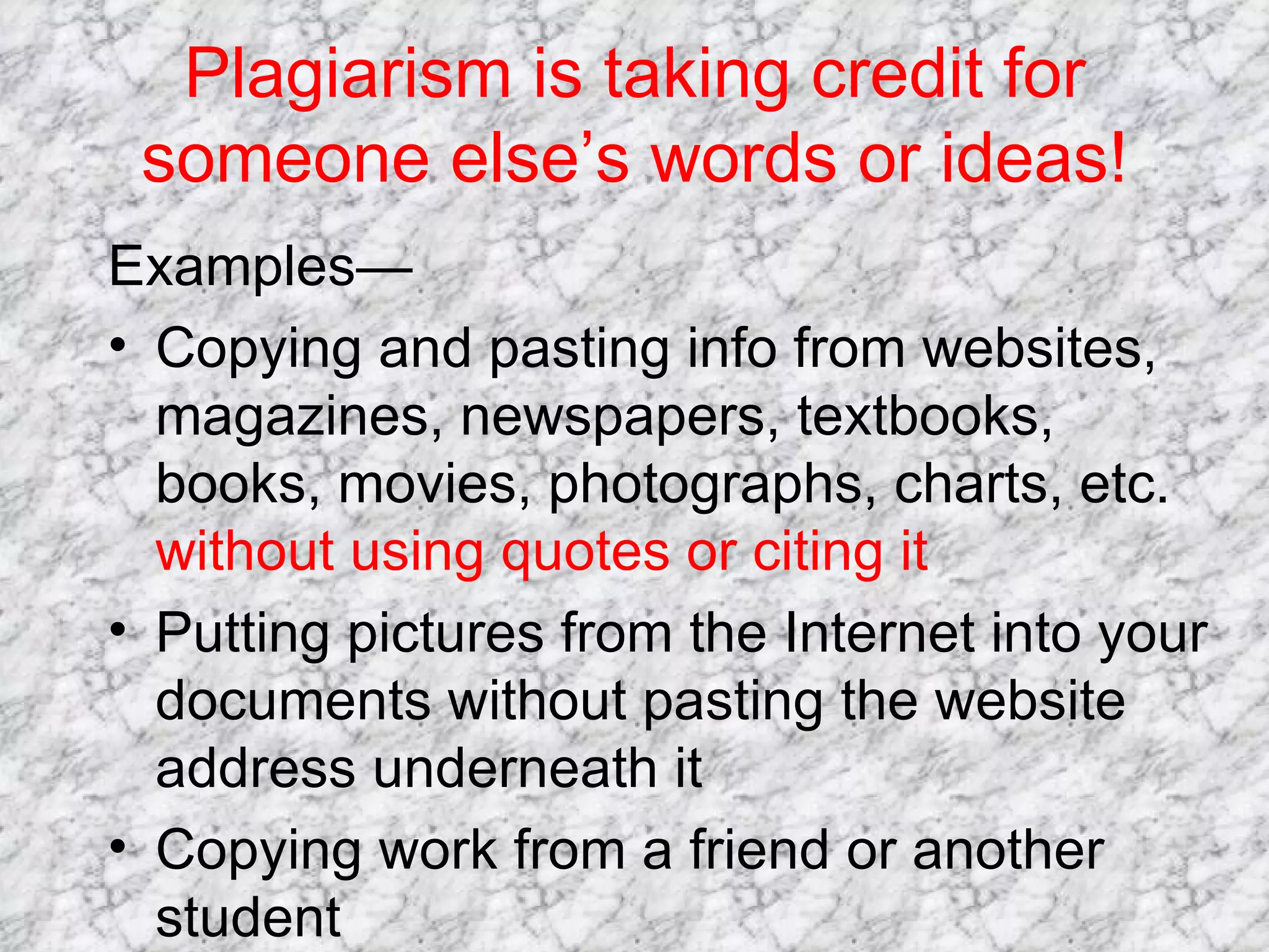Plagiarism Yo Yo Example | PPT