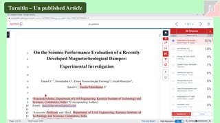 Turnitin – Un published Article
 
