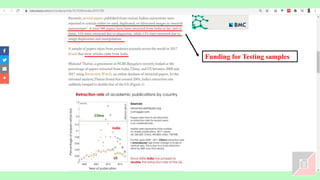 Funding for Testing samples
 
