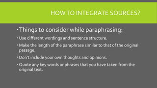 Plagiarism and apa style | PPTX