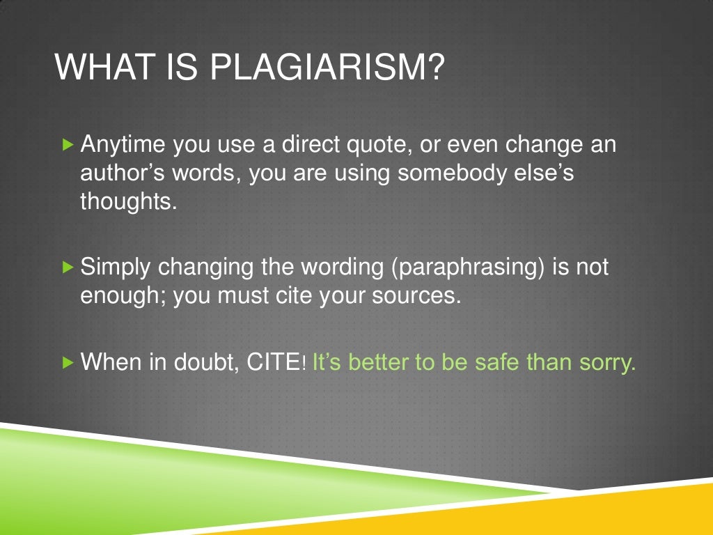 Plagiarism and Citation Basics