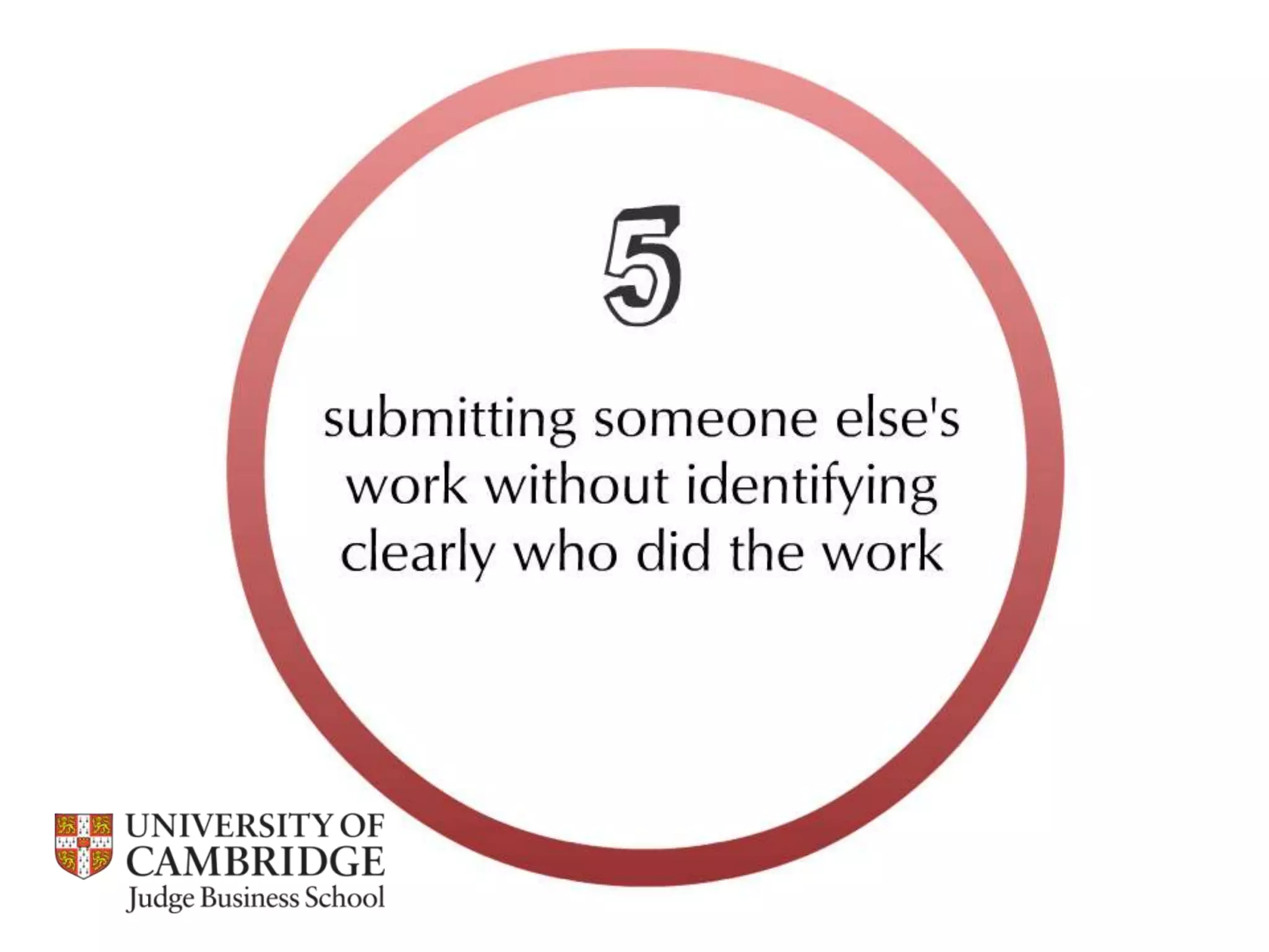 Referencing, integrity and plagiarism / Cambridge Judge Business School 2013