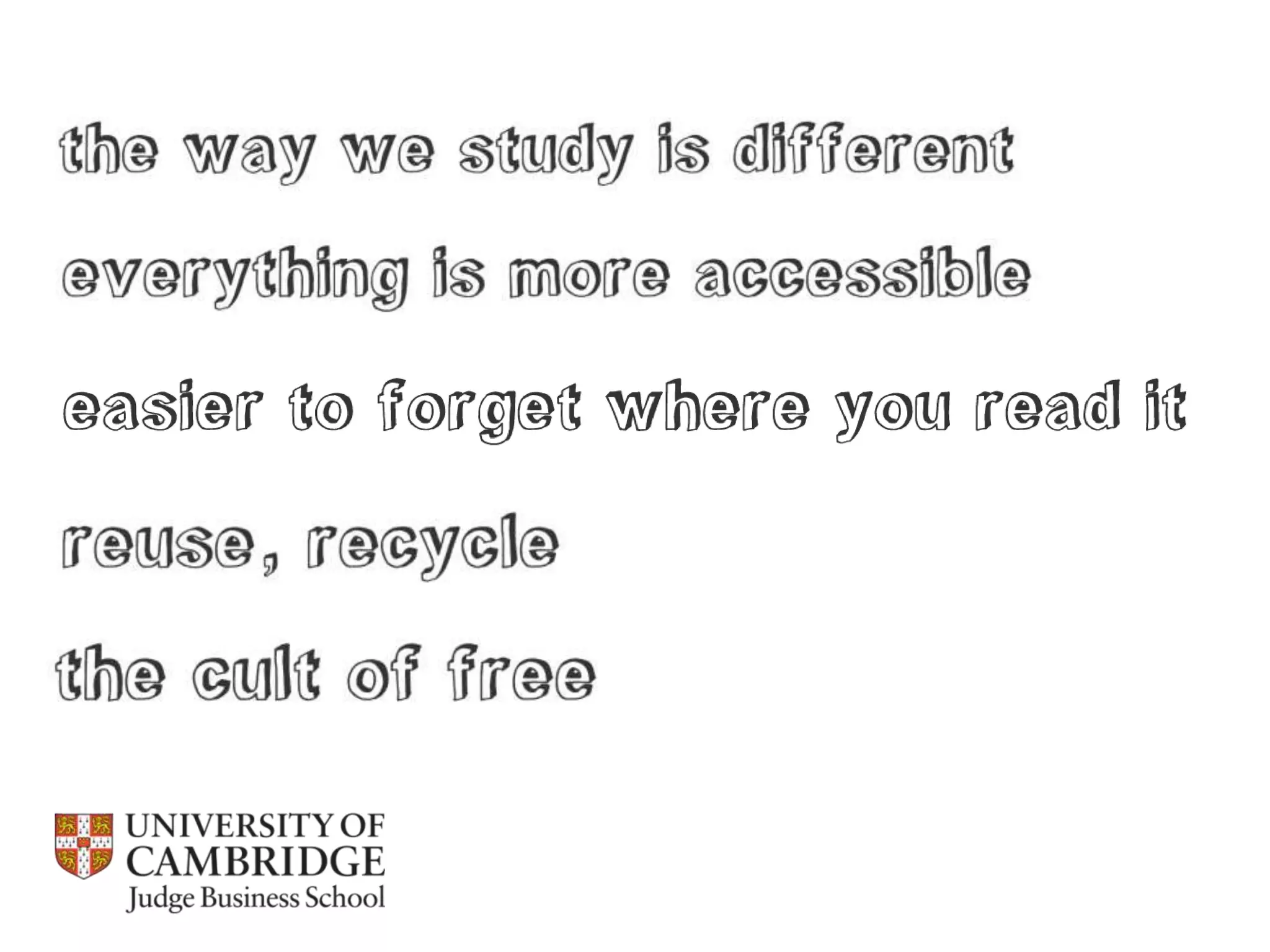 Referencing, integrity and plagiarism / Cambridge Judge Business School 2013
