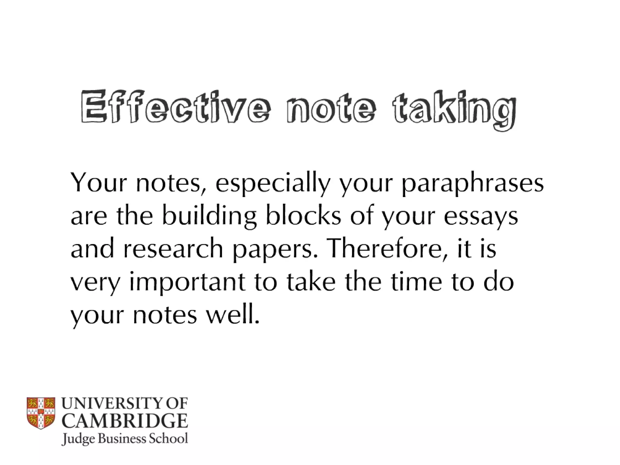 Referencing, integrity and plagiarism / Cambridge Judge Business School 2013