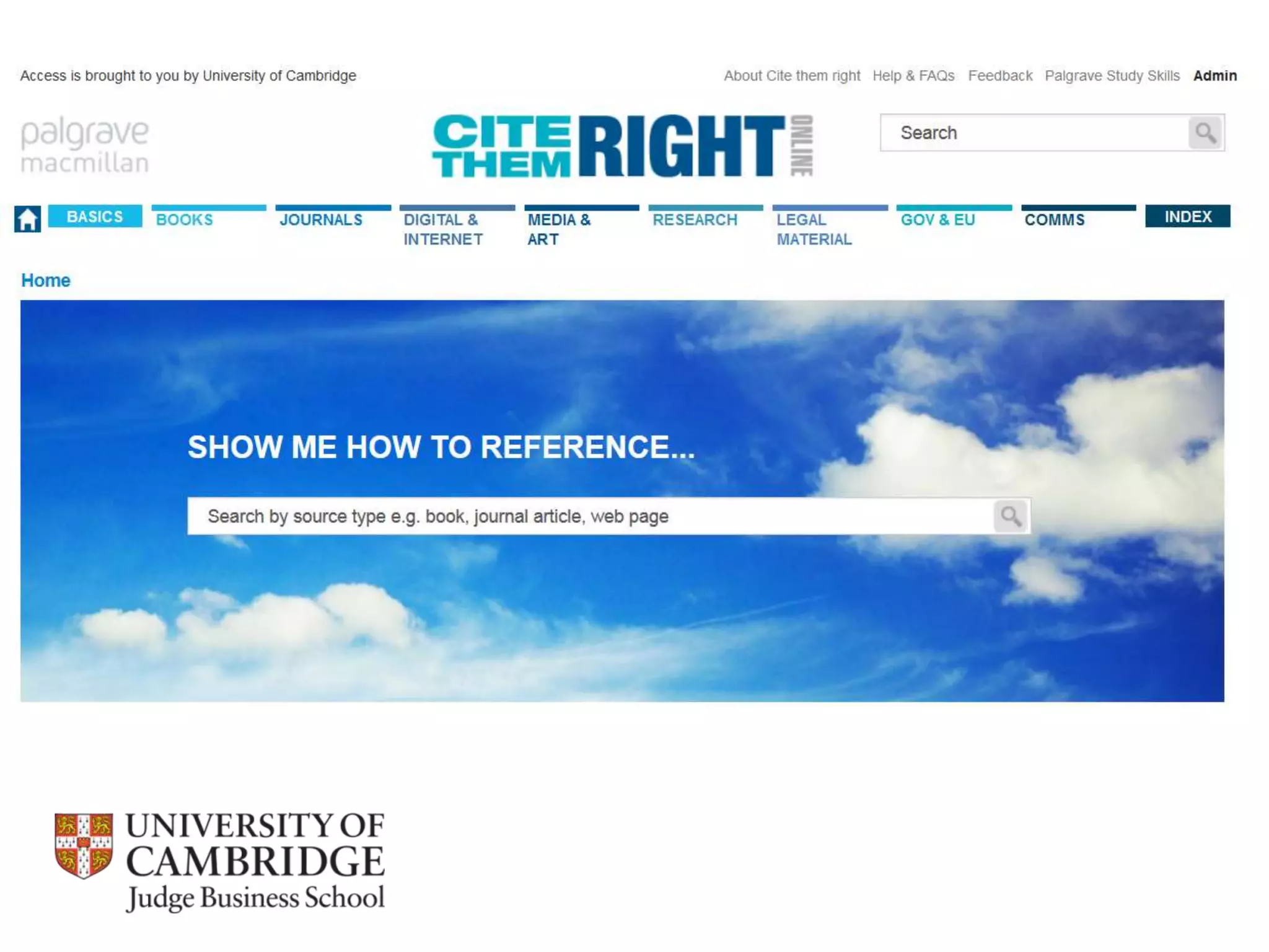 Referencing, integrity and plagiarism / Cambridge Judge Business School 2013