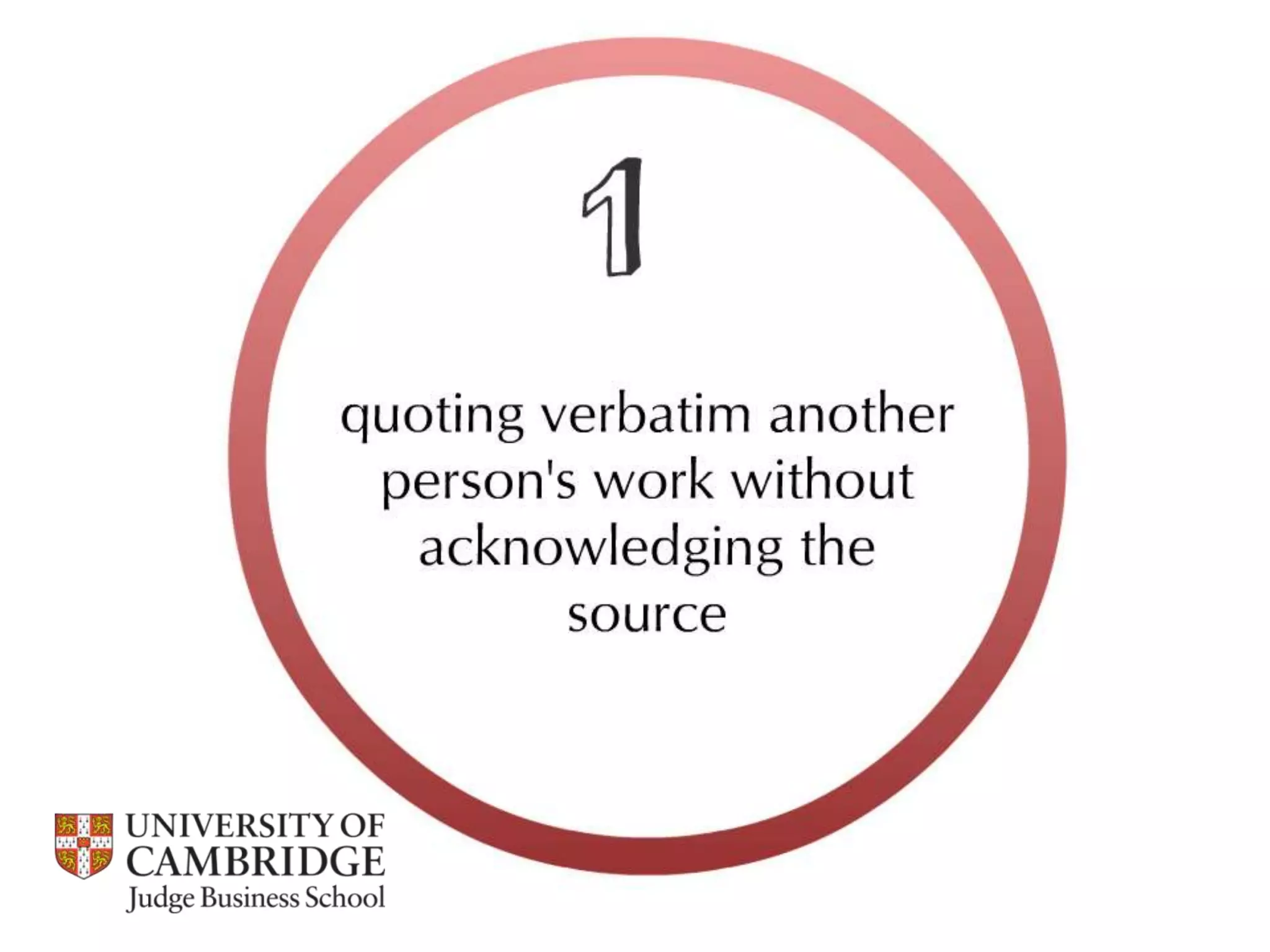 Referencing, integrity and plagiarism / Cambridge Judge Business School 2013