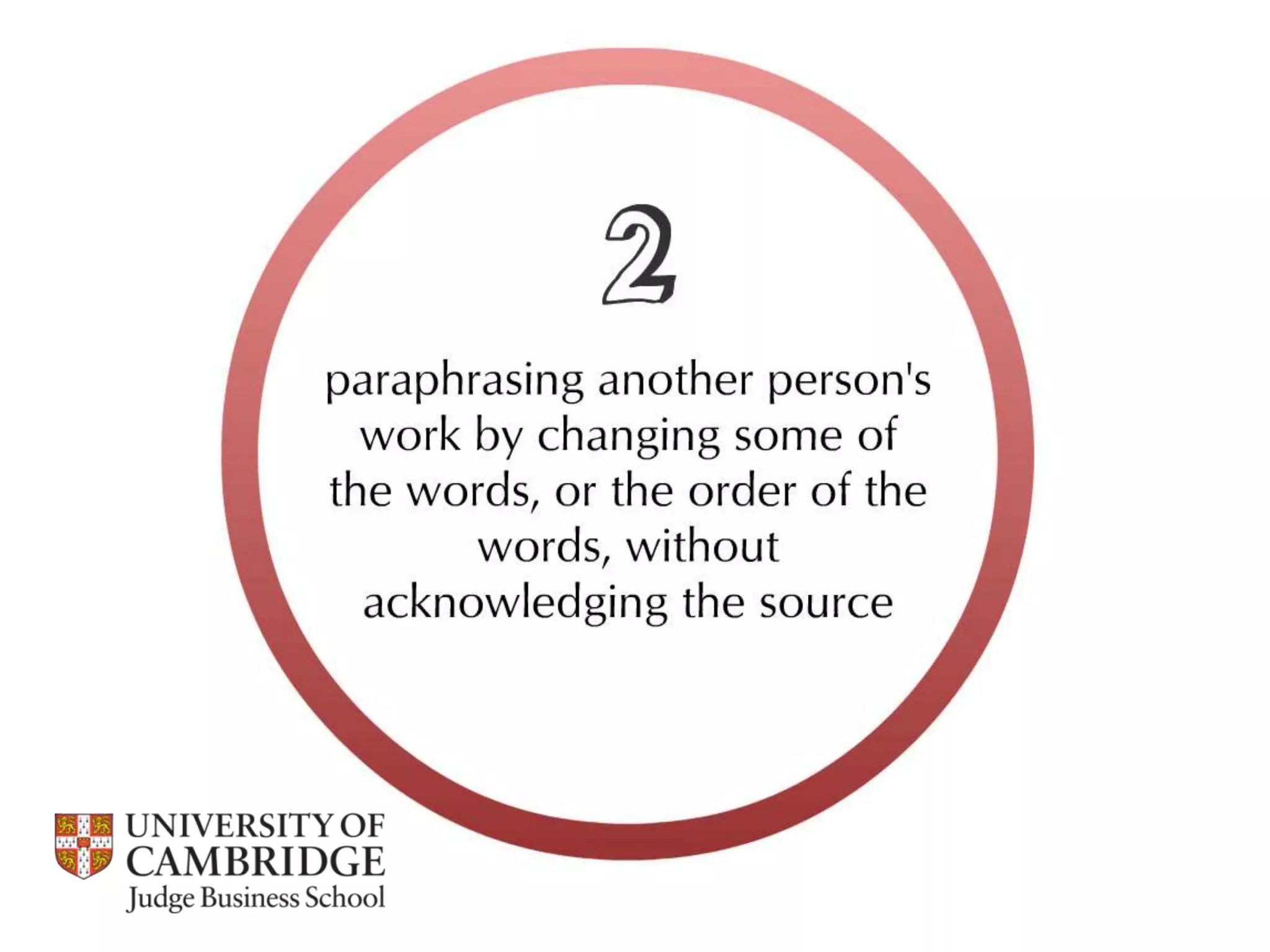 Referencing, integrity and plagiarism / Cambridge Judge Business School 2013