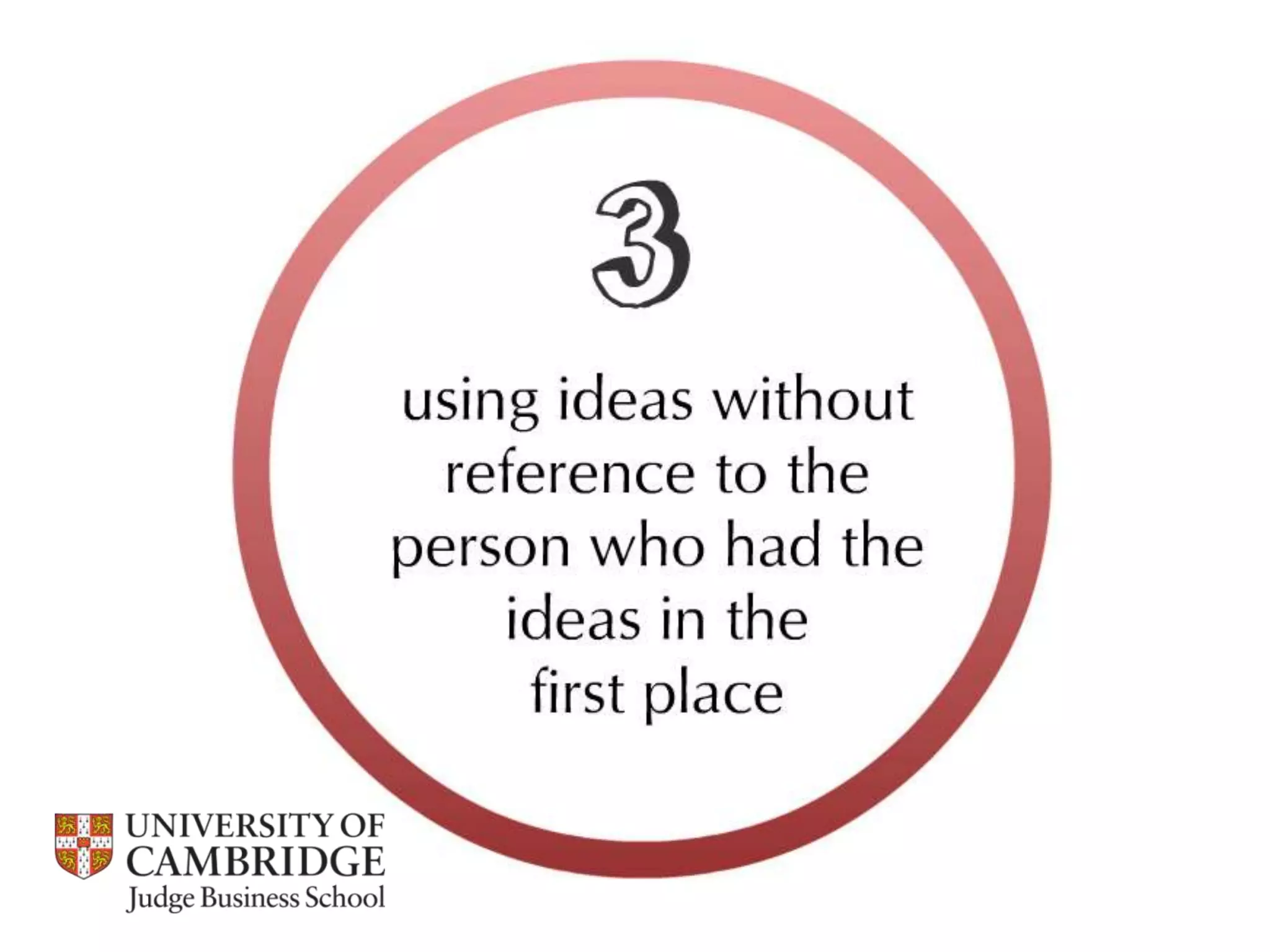 Referencing, integrity and plagiarism / Cambridge Judge Business School 2013