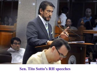 Sen. Tito Sotto’s RH speeches
 