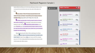 Patchwork Plagiarism Sample 1
 
