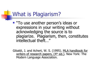 Plagiarism Power Point | PPT