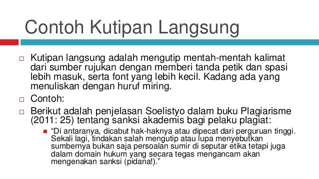 Contoh Kutipan Dari Buku - Aneka Macam Contoh
