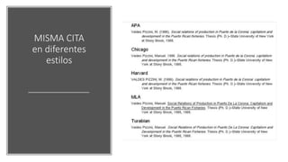 MISMA CITA
en diferentes
estilos
 