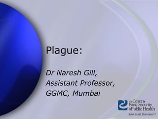 Plague:

Dr Naresh Gill,
Assistant Professor,
GGMC, Mumbai
 
