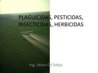 PLAGUICIDAS, PESTICIDAS,
INSECTICIDAS, HERBICIDAS
Ing. Selua Gil Sabja
 