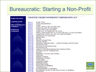 Bureaucratic: Starting a Non-Profit

 