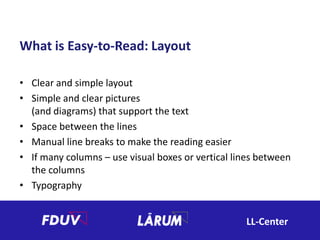 Plain2013 What is Easy-to-Read? Carina Fronden | PPTX