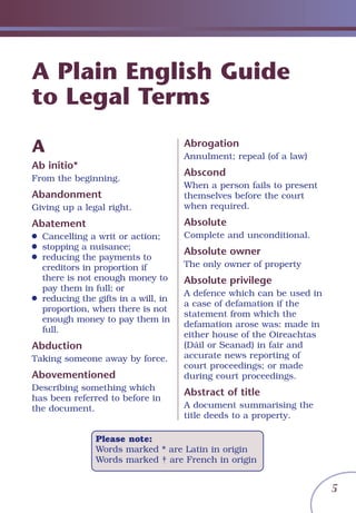 Plain eng guide to_legal_terms | PDF