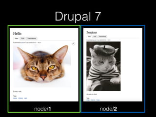 Drupal 7
node/1 node/2
 