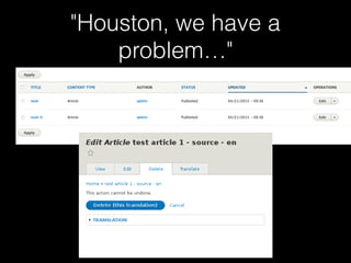 "Houston, we have a
problem…"
 