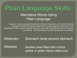 Plain Language | PPTX