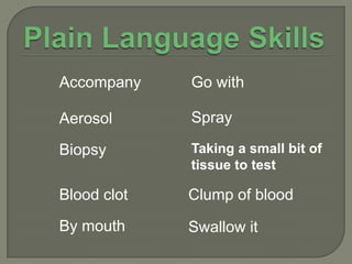 Plain Language | PPTX
