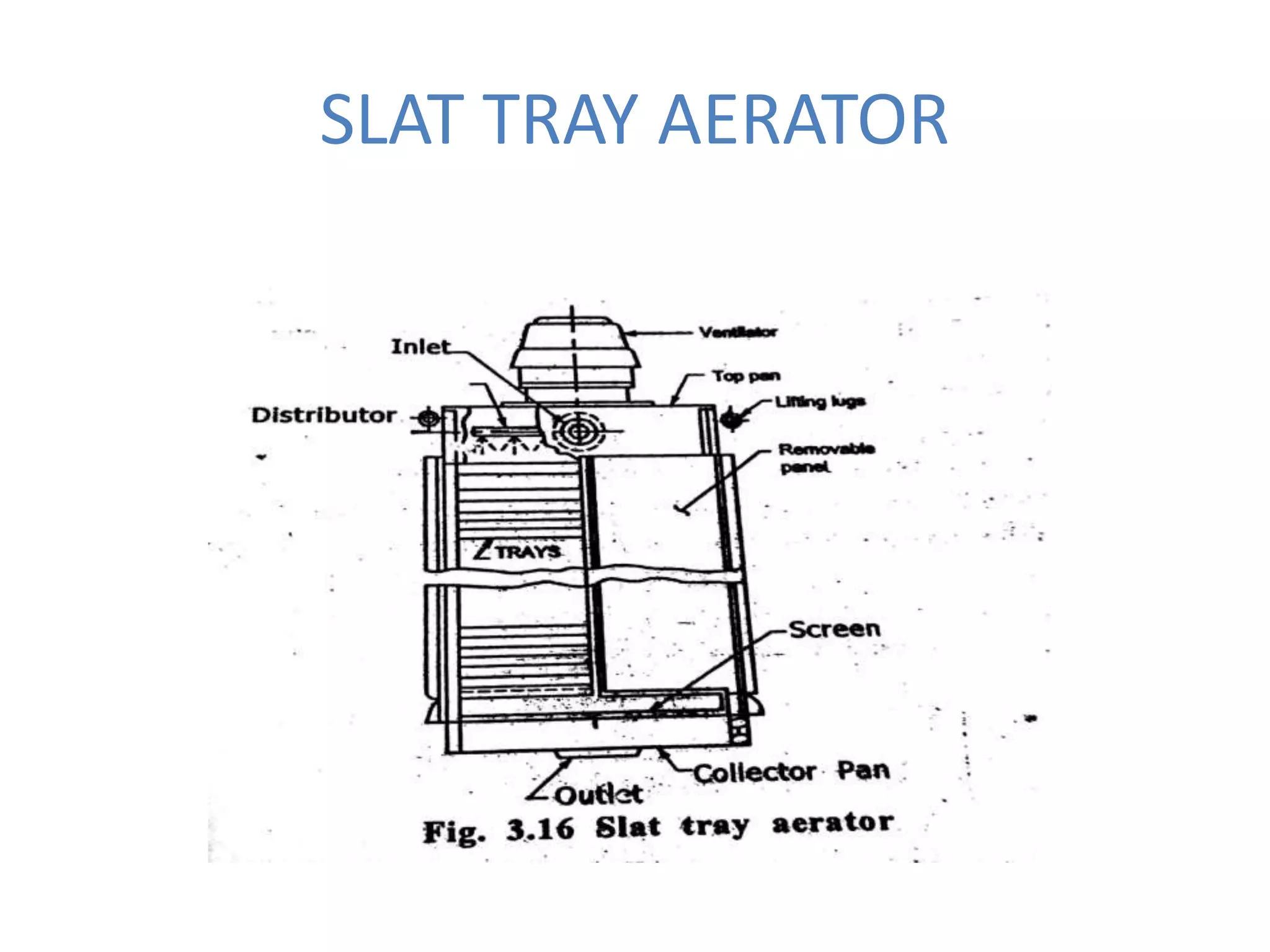 SLAT TRAY AERATOR
 