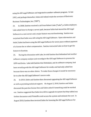 Subin Associates New York Defendants - Plaintiff Declaration