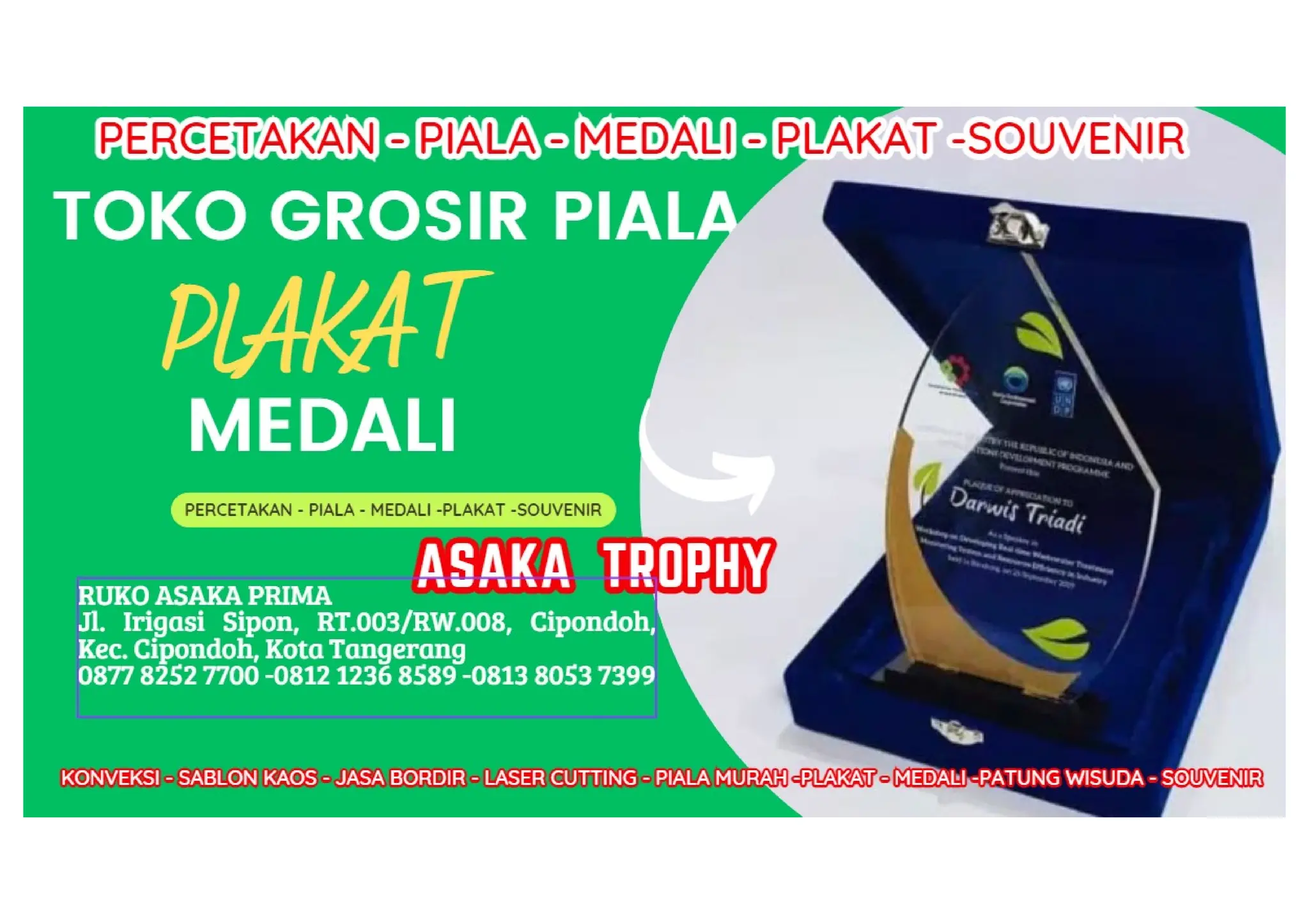 PRODUSEN PLAKAT AKRILIK CUSTOM ASAKA TROPHY