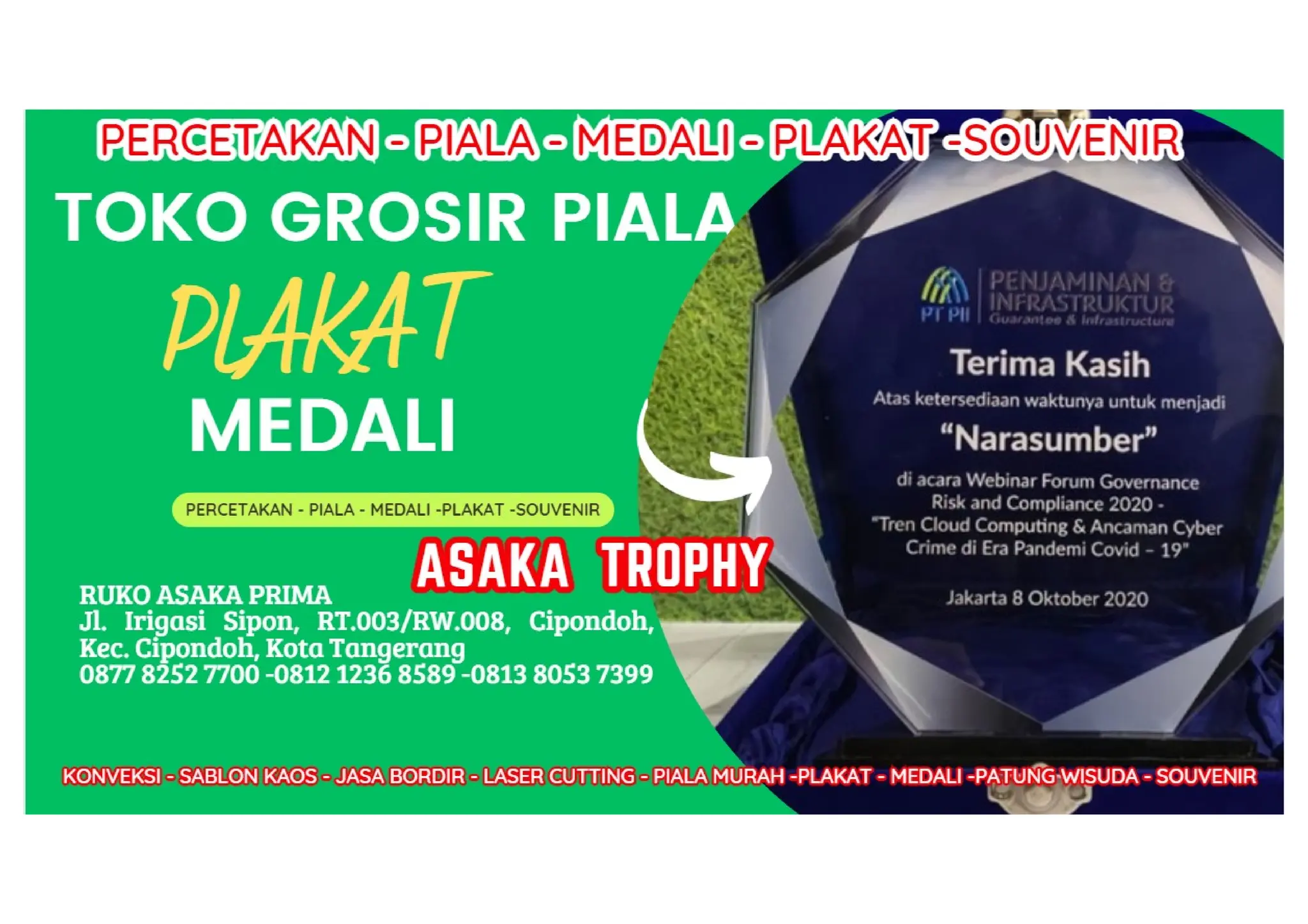 PRODUSEN PLAKAT AKRILIK CUSTOM ASAKA TROPHY