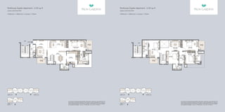 Penthouse-Duplex Apartment - 3,745 sq. ft.

Penthouse-Duplex Apartment - 3,745 sq. ft.

Lower Level Floor Plan

Upper Level Floor Plan

5 Bedroom + 5 Bathroom + Lounge + S. Room

5 Bedroom + 5 Bathroom + Lounge + S. Room

LOBBY
ENTRANCE

DN

LOBBY

LIVING
14’5” x 16’11”

UP

LOUNG
15’9” x 10’9”

BALCONY
9’4” WIDE

DN

DRESS
5’5”
x 5’10”

UP

BALCONY
9’4” WIDE

MASTER BED ROOM
19’0” x 10’9”

S.RM
5’5”
x 7’6”

BED ROOM
11’2” x 16’11”

TOILET
5’5” x 10’8”

TOILET
5’5” x 4’6”

UP

DINING
12’8” x 12’9”

DN

DRESS
6’10”
x 5’6”
KITCHEN
10’11” x 12’5”

BALCONY
9’4” WIDE

4

TOILET
10’0” x 6’6”

1

6

2

TOWER 6 & 9

4

3
2
TOWER 1-4, 7
& 10-12

4

3

1

1

TOILET
5’4” x 12’5”

TOILET
5’4” x 8’5”

BALCONY
9’4” WIDE

TOILET
7’10” x 5’3”

5

3

6

4

2

TOWER 5 & 8

2

5

BED ROOM
10’0” x 12’5”
BED ROOM
12’3” x 12’5”

TOILET
7’10” x 5’3”

3

BED ROOM
15’4” x 10’9”

FAMILY LOUNG
11’5” x 10’9”

TOWER 6 & 9

5

2

1

In the interest of maintaining high standards, all floor plans, layout plans, areas, dimensions and
specifications mentioned are indicative and are subject to change as decided by the company or
by any competent authority. Soft furnishing, cupboards, kitchen cabinets, furniture and gadgets
are not part of the offering. 1 sq. mtr. = 1.196 sq. yds. & 1 sq. mtr. = 10.76 sq. ft.

TOWER 1-4, 7
& 10-12

6

2

4

3
1

5
6
TOWER 5 & 8

4

3

6

5

1

5
6

In the interest of maintaining high standards, all floor plans, layout plans, areas, dimensions and
specifications mentioned are indicative and are subject to change as decided by the company or
by any competent authority. Soft furnishing, cupboards, kitchen cabinets, furniture and gadgets
are not part of the offering. 1 sq. mtr. = 1.196 sq. yds. & 1 sq. mtr. = 10.76 sq. ft.

 