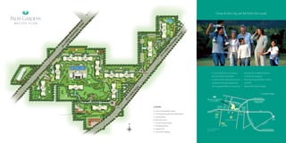 Close to the city, yet far from the usual.
F
B

PL AN

G

D
F

F

G

D
B

G

G
G

•	 In close proximity to Gurgaon’s
Business District and Delhi

G

A
C

and station at walking distance
in Sector 83, Gurgaon

•	 Located at the important junction

G

of NH8 and Dwarka Expressway
with proposed Metro connectivity

•	 Near the proposed Metro station
and ISBT
•	 Nearly 450 metres frontage

E

Sector 83, Gurgaon

LEGEND

Dwarka Expressway

e Ro
ad

G

Wid

E

Location Map

E

60 m

MAS T ER

150 m wide northern
peripheral road

60 m W

ide Ro
ad

Proposed
5-star Hotel

A	 Club cum Recreational Centre

NH-8

B	 Swimming Pool, Splash Pool, Water Bodies
C	 Central Greens
dR
os e

E	 Formal Concept Gardens

d
oa

H

F	 Recreational Zones
G	 Jogging Track
H	 Convenient Shopping

Rajiv
Chowk

p
Pro

D	 Mini Golf Course

Proposed Metro link
Map not to scale

d
oa

aR

n
oh

S

Golf Course Extn. Road

 