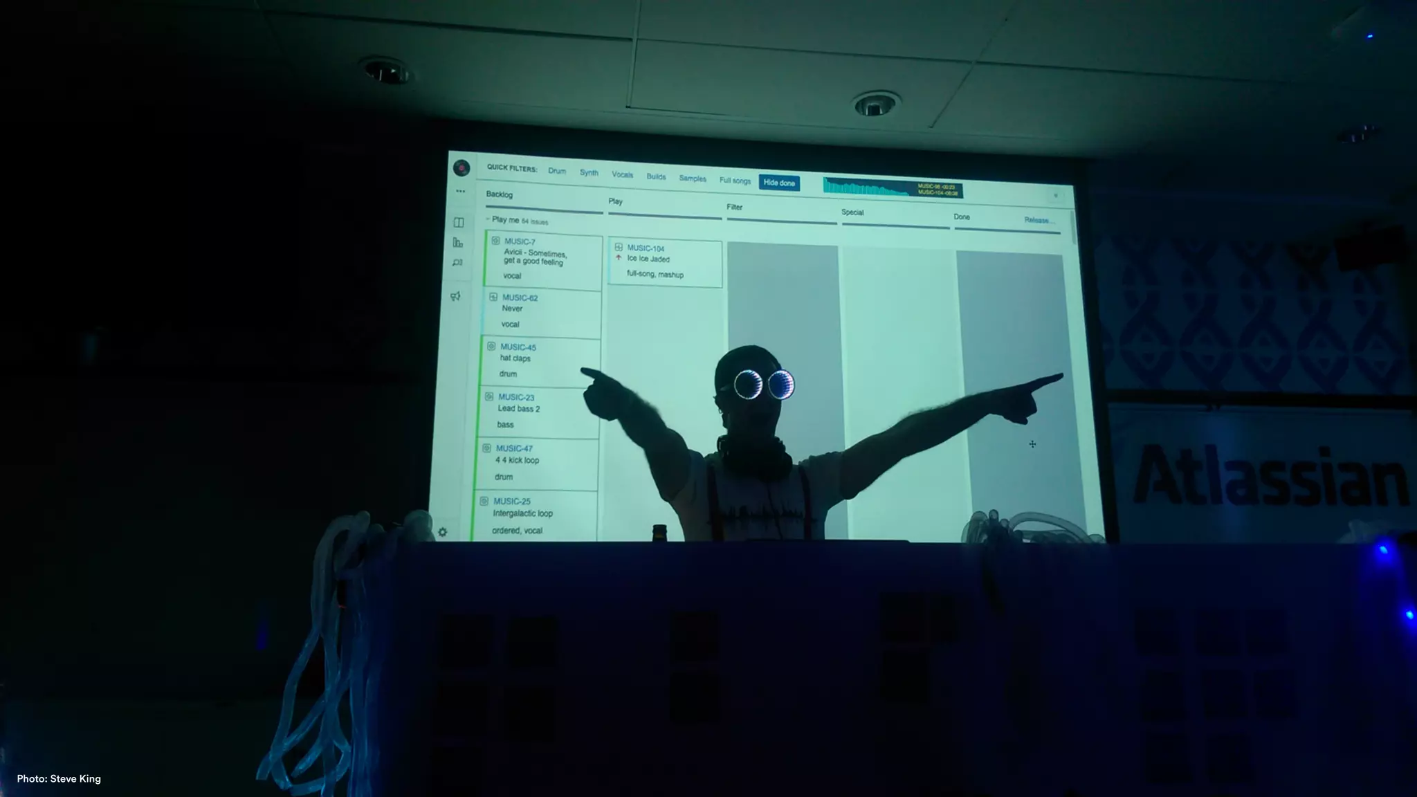 Picture of DJ Kanban crushing it
Photo: Steve King
 