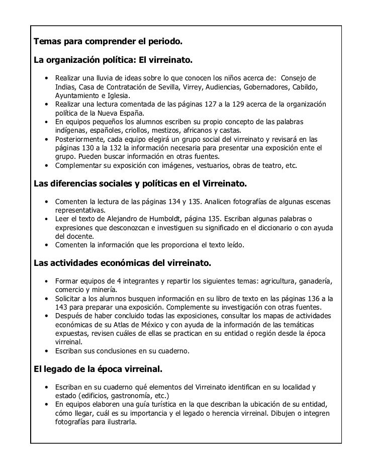 Plan 4to Grado Bloque Iv Historia